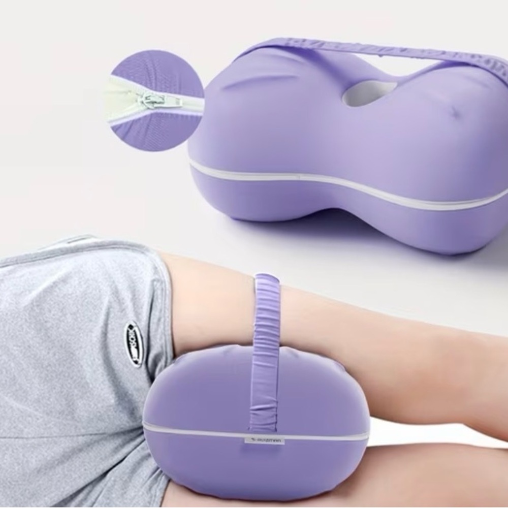 Purple  support Knee Pillow with Strap